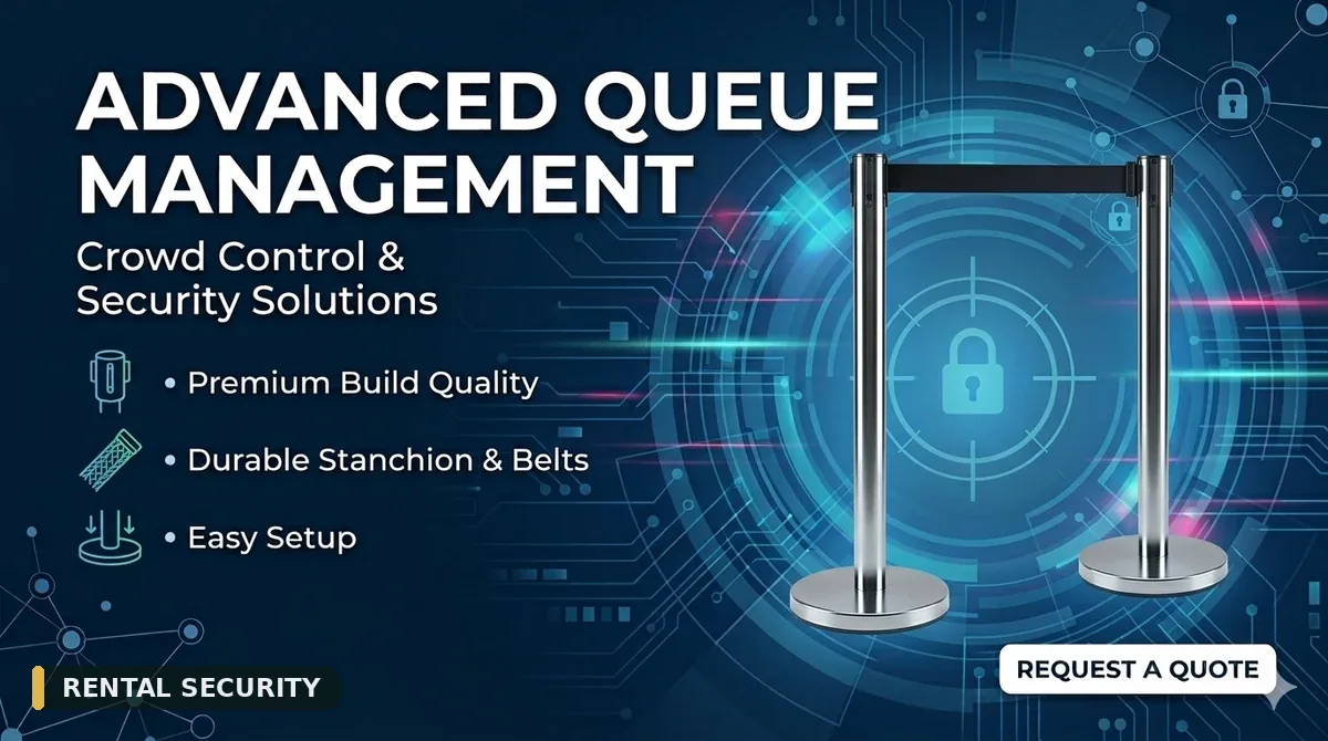 Q-Manager queue stanchion on rent in Mumbai